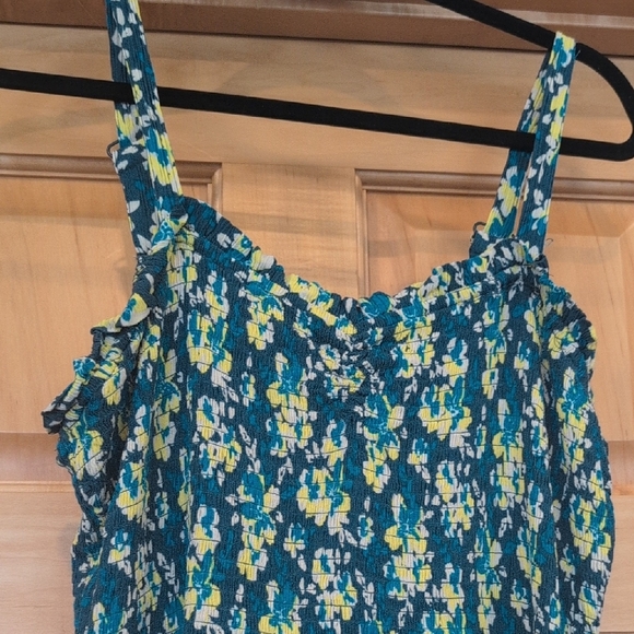 Market & Spruce Dresses & Skirts - Market & Spruce Blue and Yellow Patterned Dress